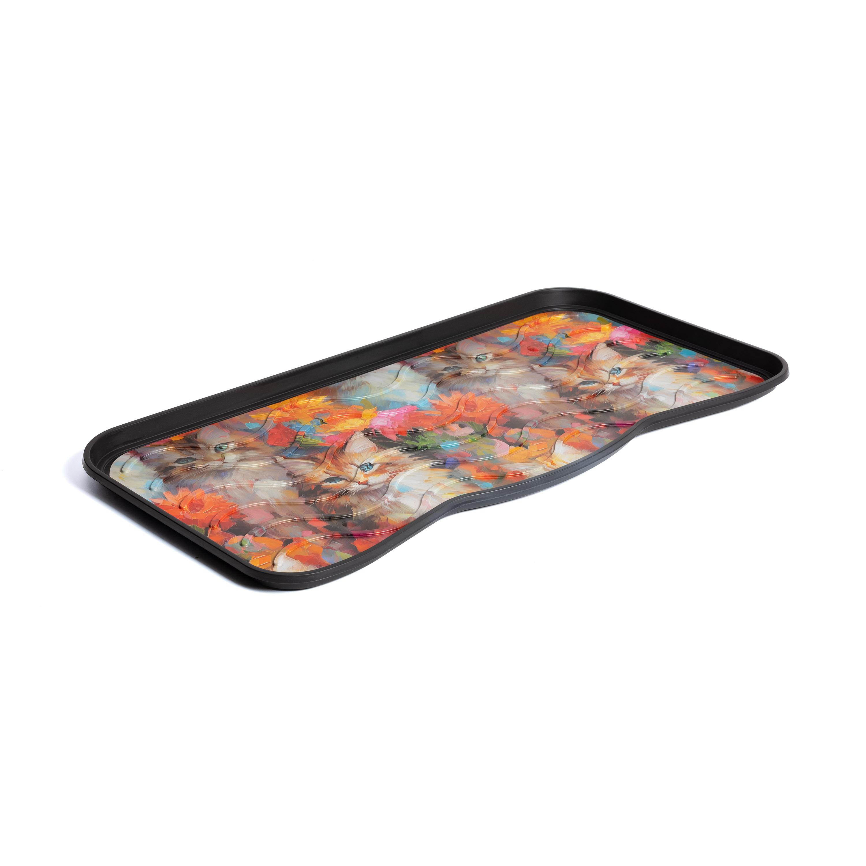 Printed Painted Cats Boot Tray 38cm x 75cm
